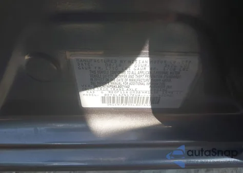 2019 Nissan Versa 1.6 S+ из США, поврежденный, VIN 3N1CN7AP5KL807142